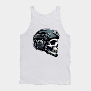 Tactical Skull Dominance Tee: Where Strength Meets Edgy Elegance Tank Top